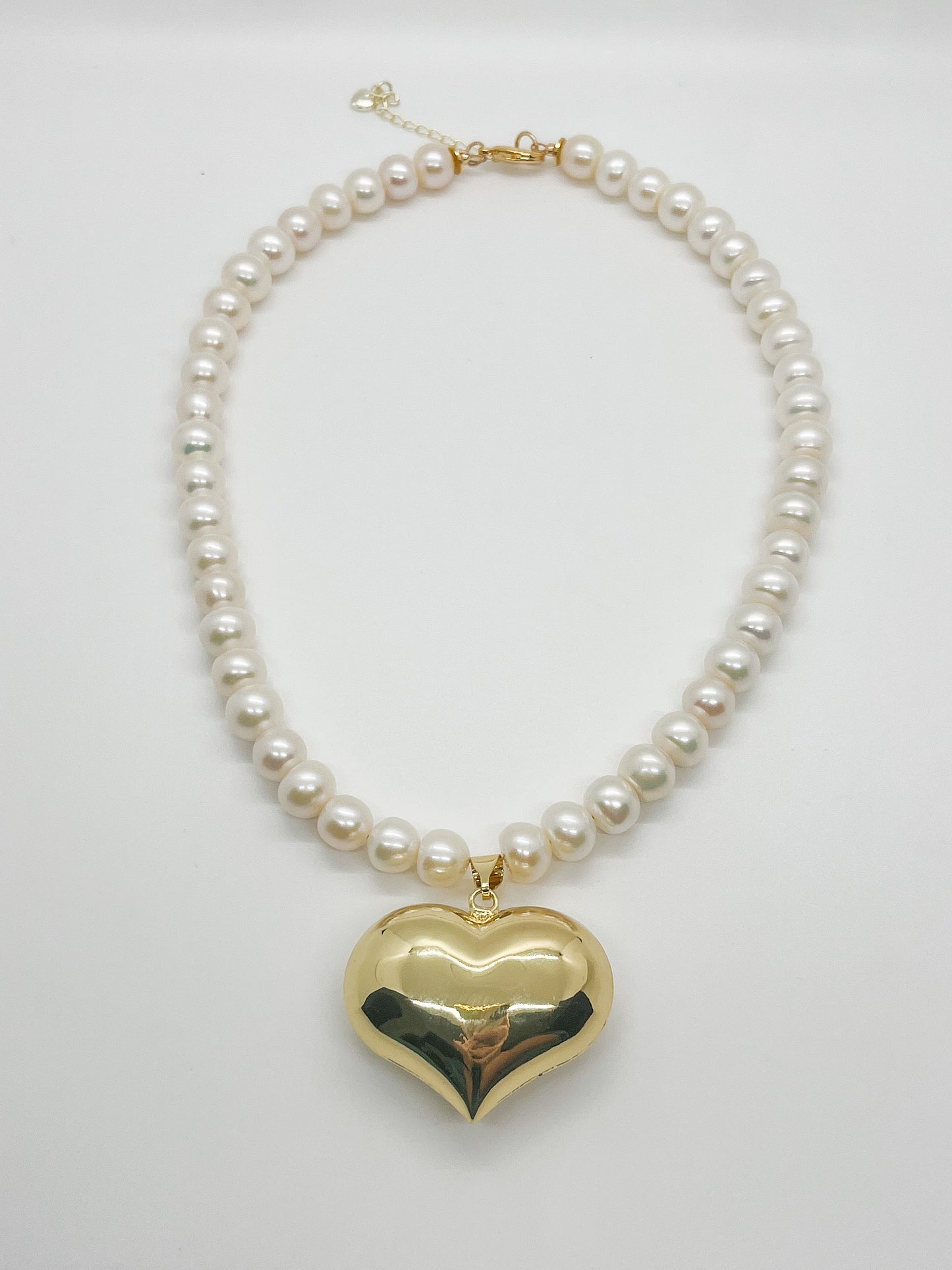 Puffy heart necklace