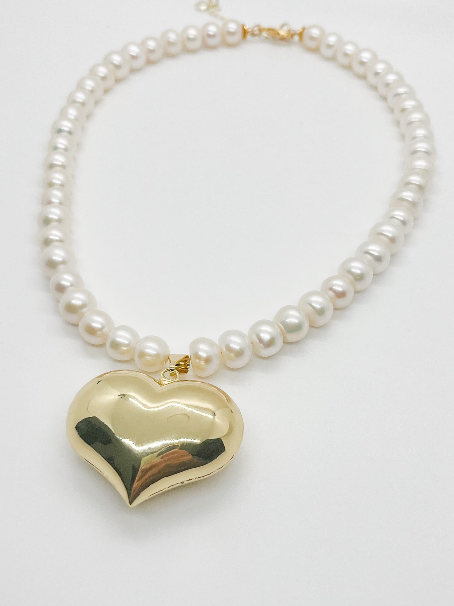 Puffy heart necklace