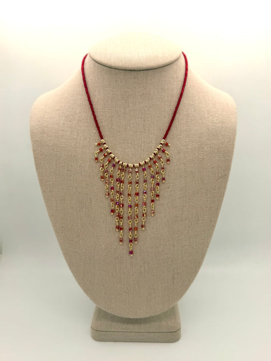 Red Chandelier Necklace